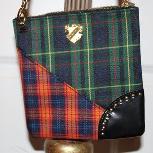 Multi-plaid side cross bag